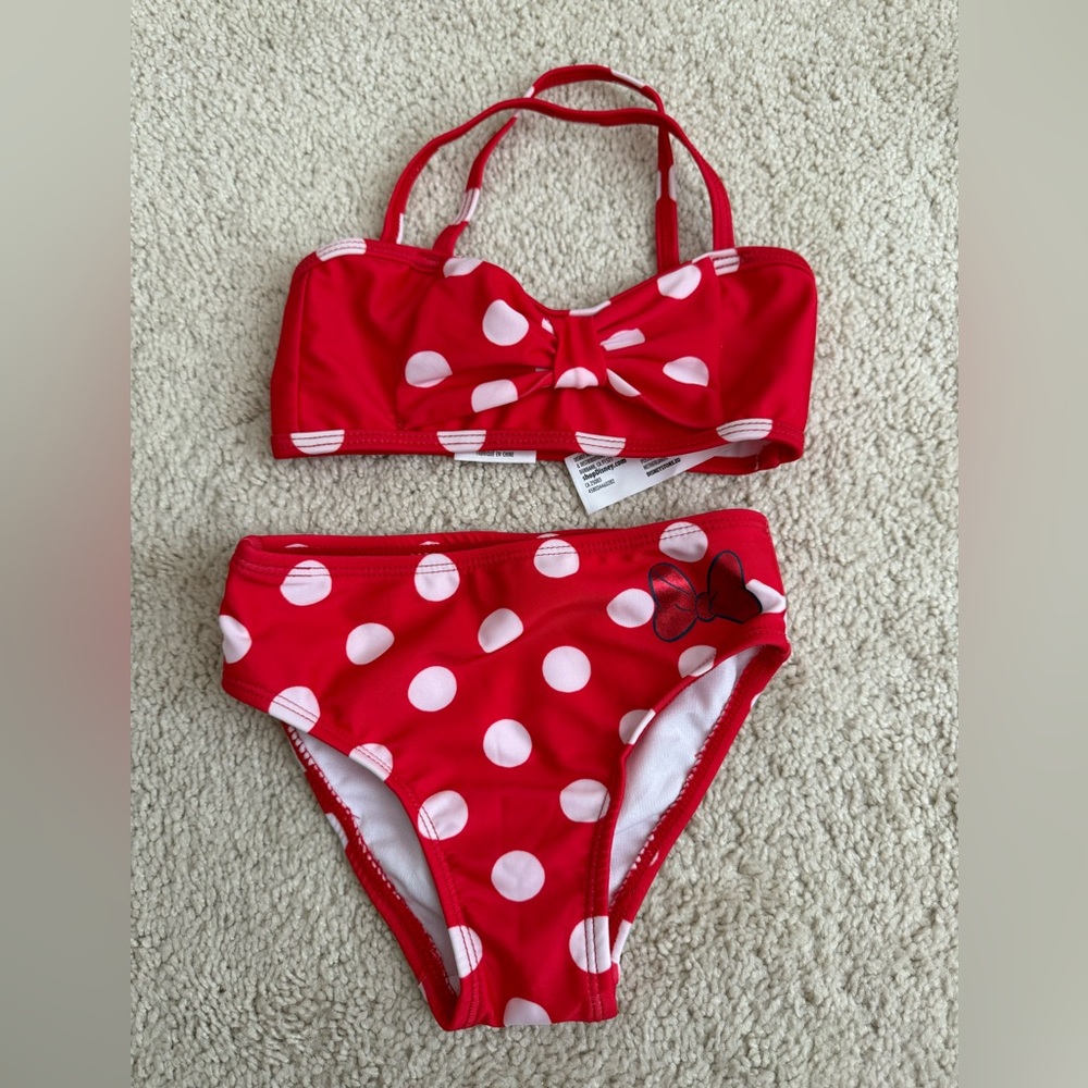 Disney Red Polka Dot Minnie Mouse Swim Bikini one piece